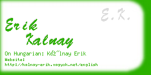 erik kalnay business card